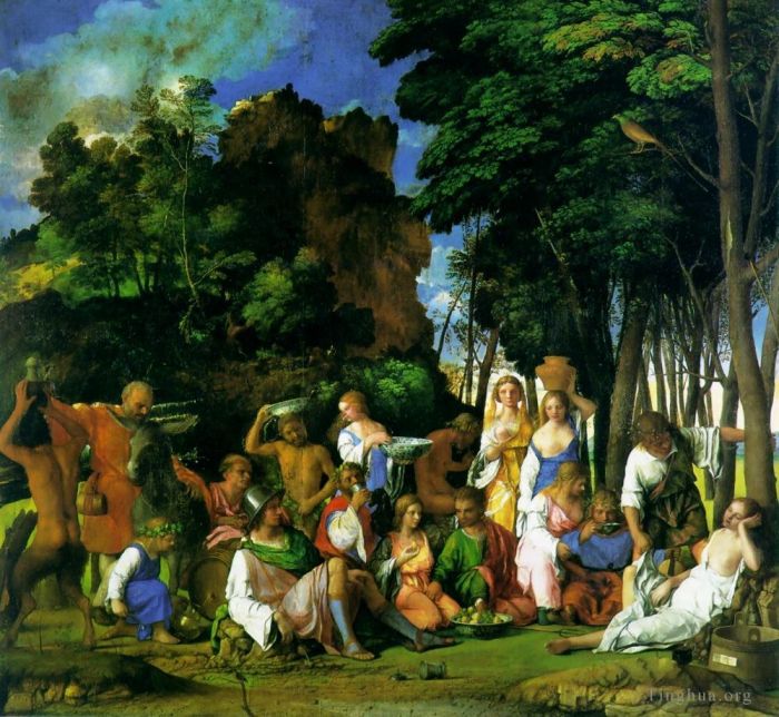Titian Ölgemälde - Fest der Götter