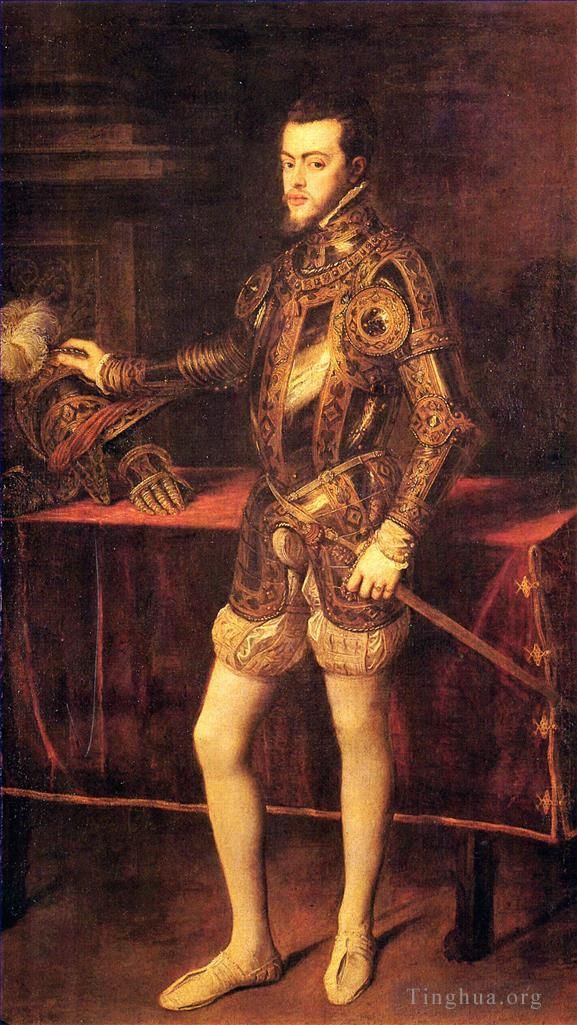 Titian Ölgemälde - Philipp II. als Fürst