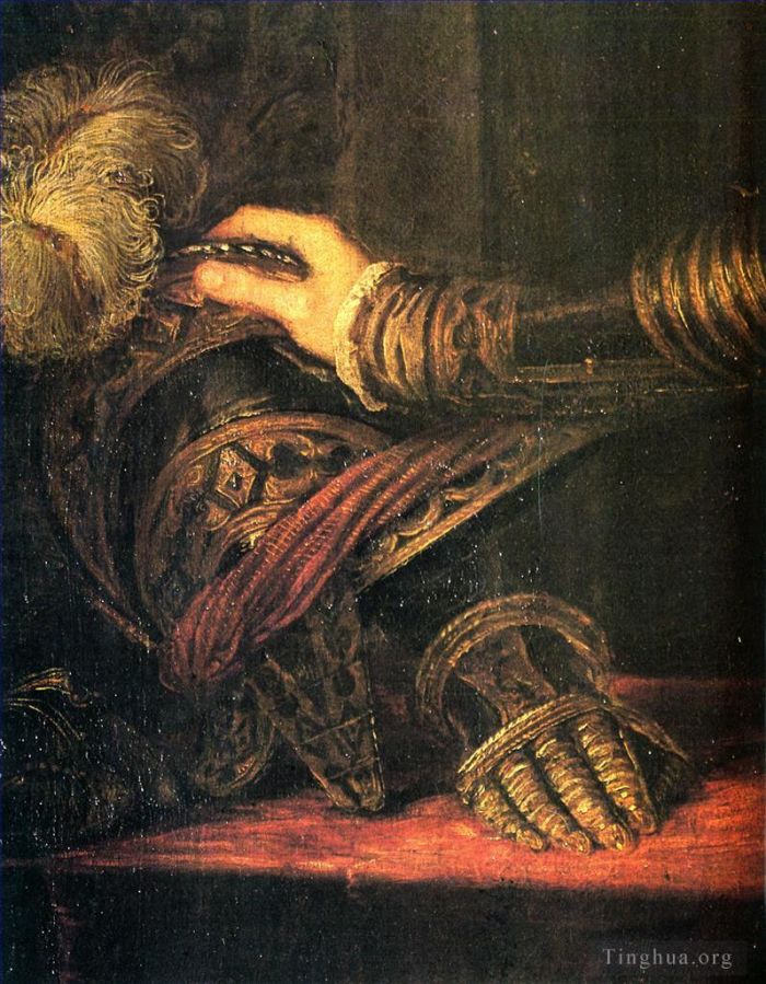 Titian Ölgemälde - Philipp II. als Prinzdetail