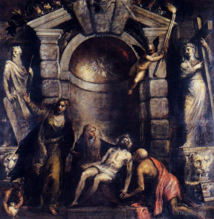 Titian Ölgemälde - Pieta
