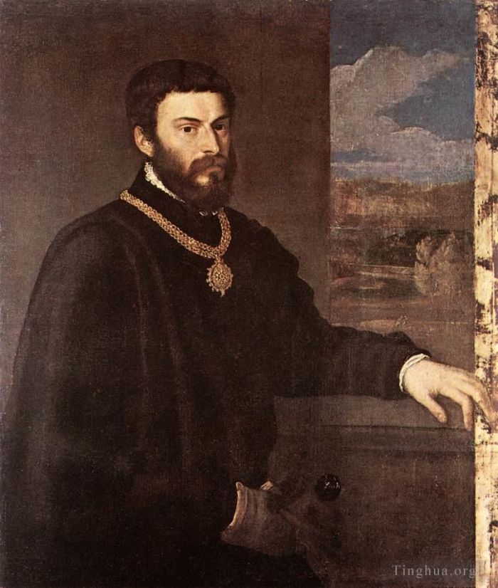 Titian Ölgemälde - Porträt des Grafen Antonio Porcia