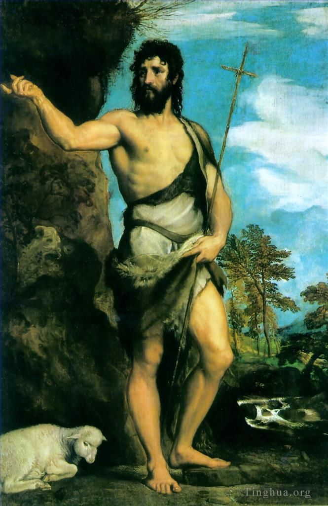 Titian Ölgemälde - St. Johannes