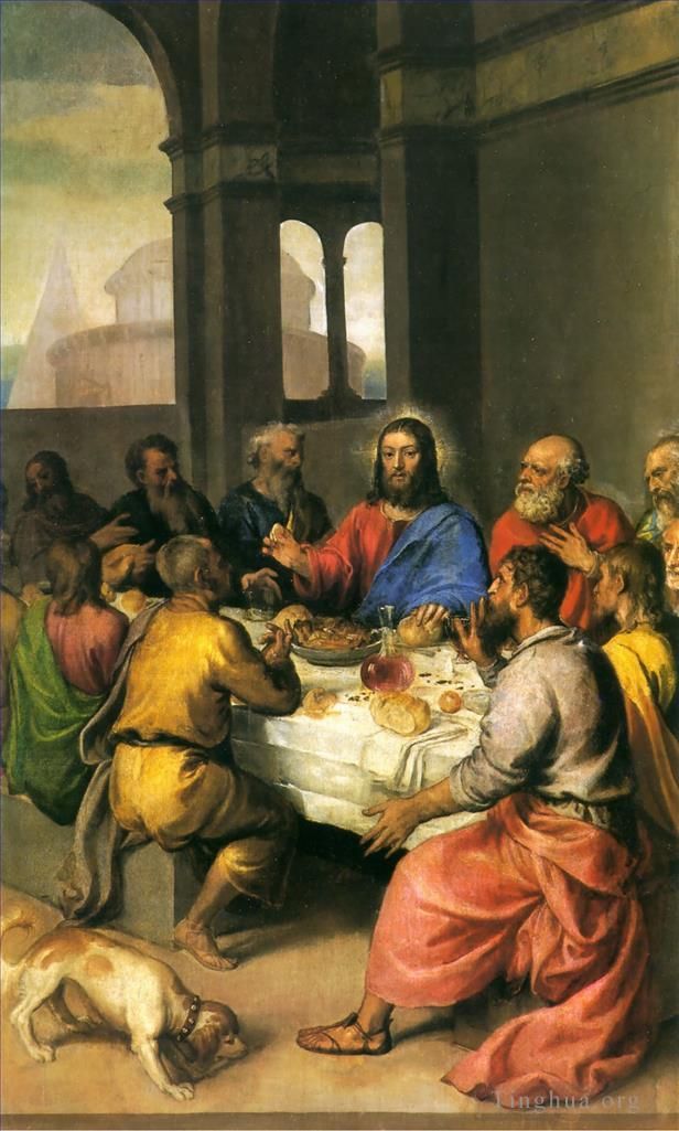 Titian Ölgemälde - Das letzte Abendmahl