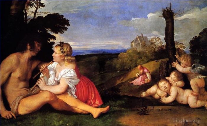 Titian Ölgemälde - Die drei Zeitalter des Menschen 1511