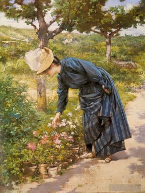 Victor Gabriel Gilbert Werk - Dame in einem Garten
