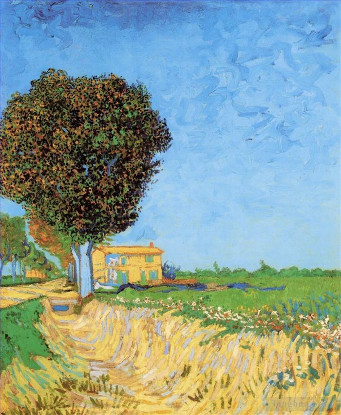 Vincent van Gogh Ölgemälde - Eine Gasse in der Nähe von Arles