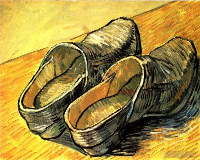 Vincent van Gogh Ölgemälde - Ein Paar Lederclogs