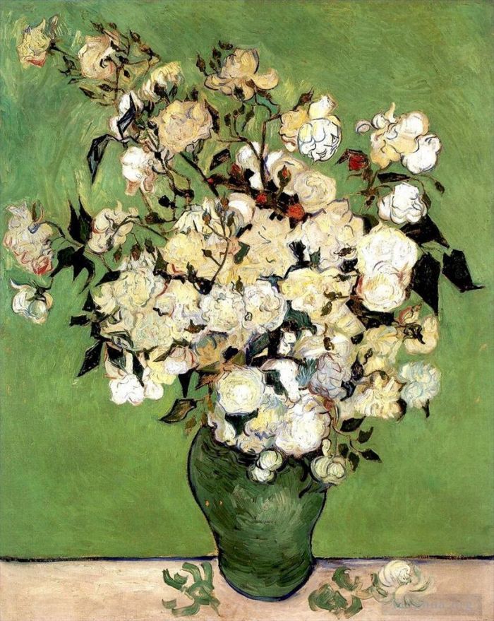 Vincent van Gogh Ölgemälde - Eine Vase mit Rosen