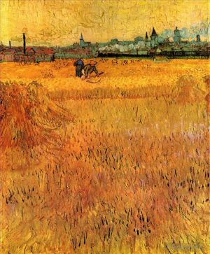 Vincent van Gogh Werk - Blick auf Arles von den Weizenfeldern