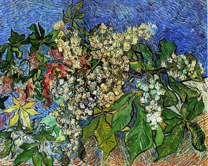 Vincent van Gogh Ölgemälde - Blühende Kastanienzweige