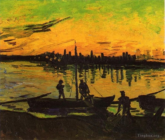 Vincent van Gogh Ölgemälde - Kohleschiffe 2