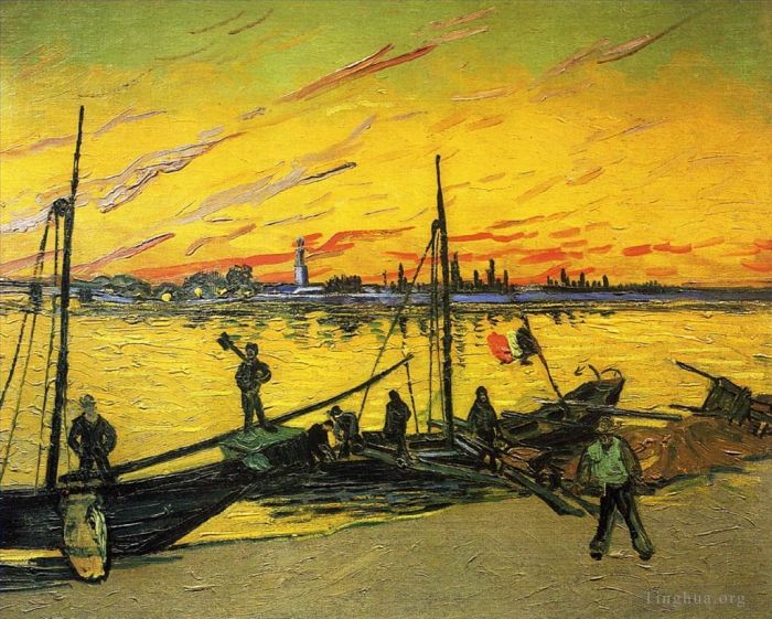 Vincent van Gogh Ölgemälde - Kohleschiffe