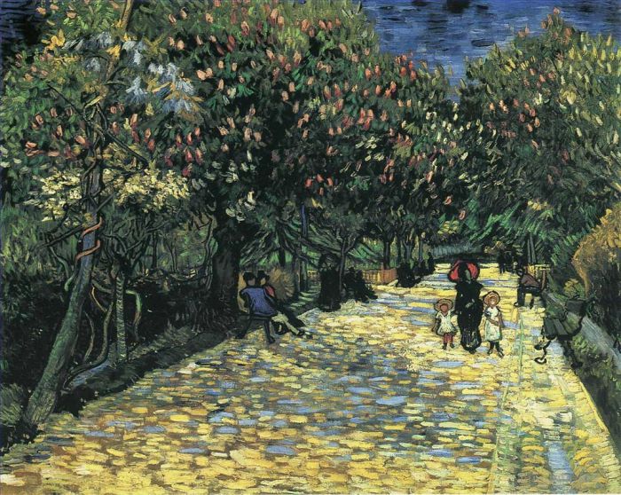 Vincent van Gogh Ölgemälde - Eingezäuntes Feld mit Bauer 2
