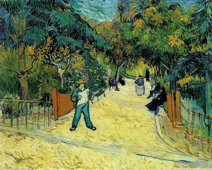 Vincent van Gogh Ölgemälde - Eingang zum öffentlichen Garten in Arles