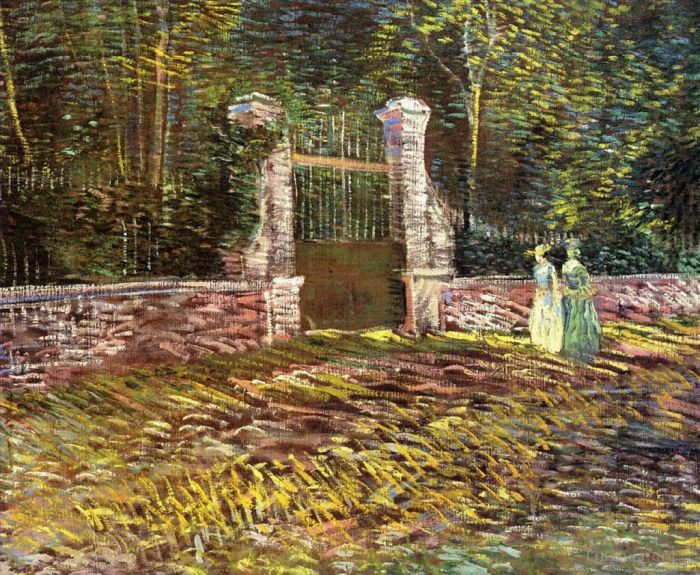 Vincent van Gogh Ölgemälde - Eingang zum Voyer d Argenson Park in Asnieres