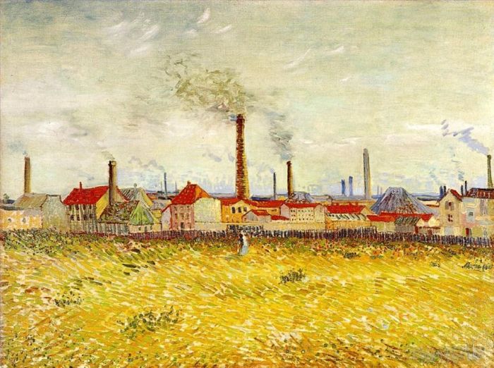 Vincent van Gogh Ölgemälde - Fabriken in Asnieres vom Quai de Clichy aus gesehen