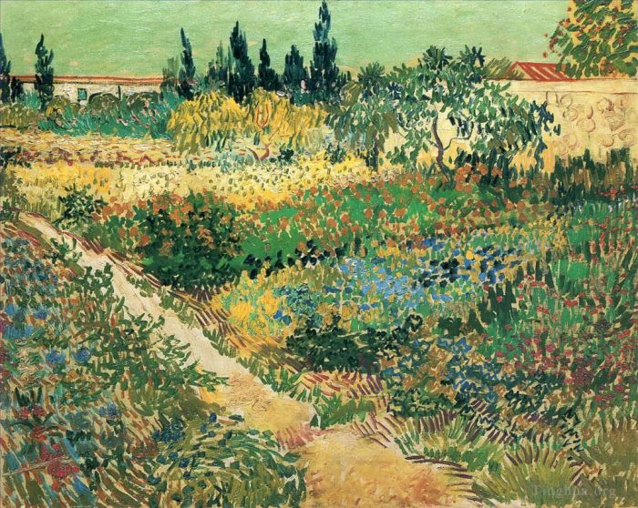 Vincent van Gogh Ölgemälde - Garten mit Blumen