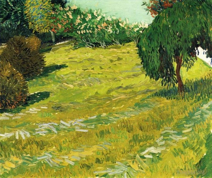 Vincent van Gogh Ölgemälde - Garten mit Trauerweide