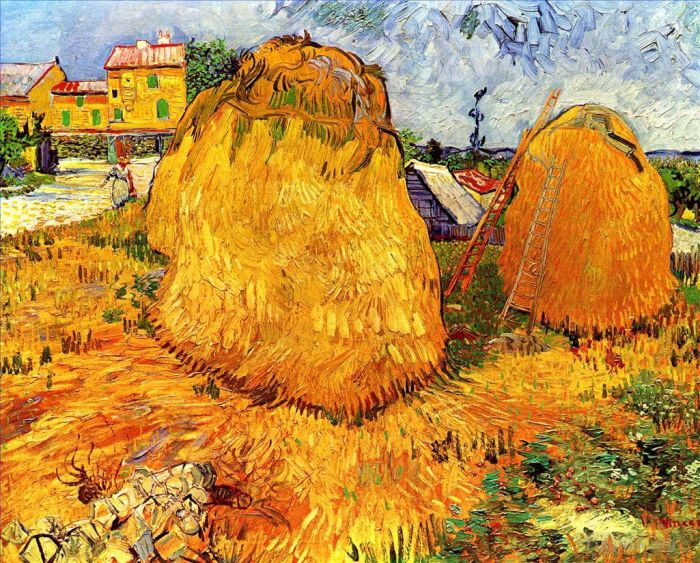 Vincent van Gogh Ölgemälde - Heuhaufen in der Provence