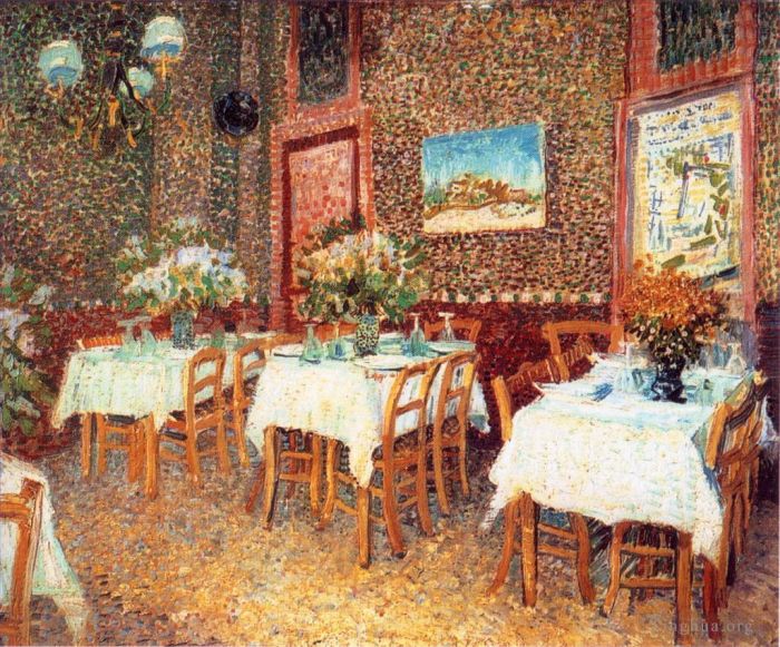 Vincent van Gogh Ölgemälde - Innenraum eines Restaurants 2