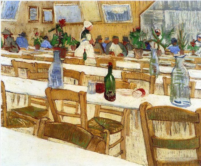 Vincent van Gogh Ölgemälde - Innenraum eines Restaurants