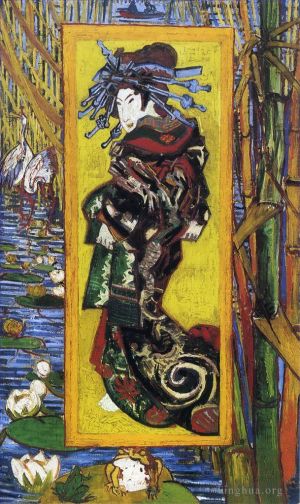 Vincent van Gogh Werk - Japonaiserie Oiran nach Kesai Eisen