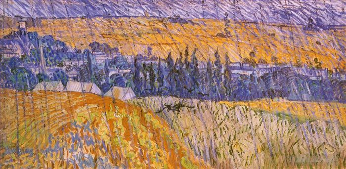 Vincent van Gogh Ölgemälde - Landschaft im Regen