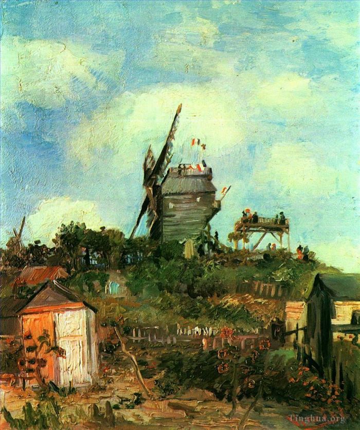 Vincent van Gogh Ölgemälde - Le Moulin de la Gallette 3