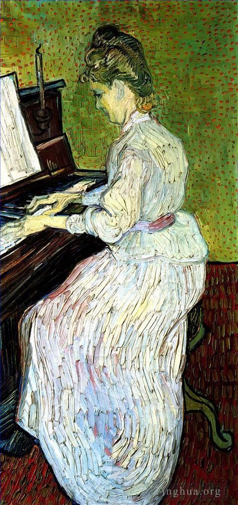 Vincent van Gogh Ölgemälde - Marguerite Gachet am Klavier