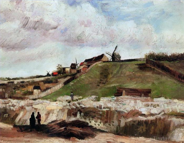 Vincent van Gogh Ölgemälde - Montmartre, der Steinbruch und die Windmühlen