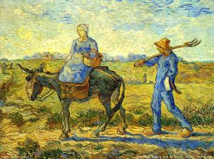Vincent van Gogh Werk - Morgen zur Arbeit gehen