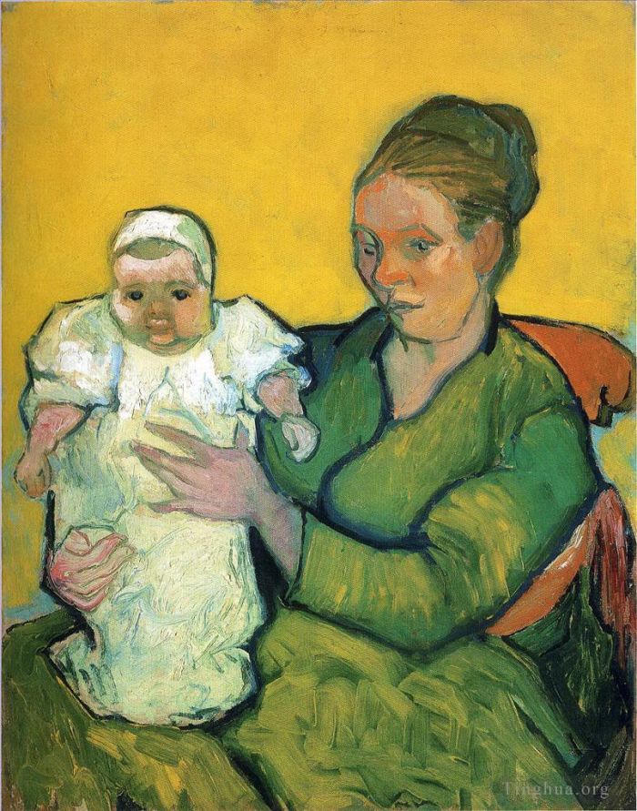 Vincent van Gogh Ölgemälde - Mutter Roulin mit ihrem Baby