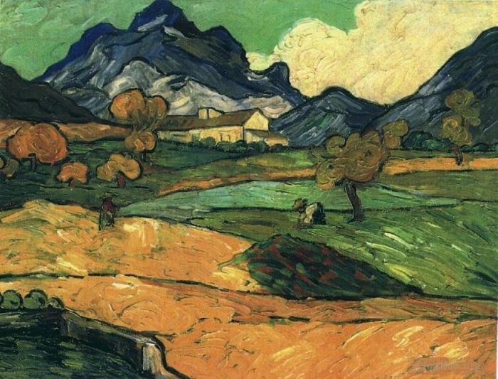 Vincent van Gogh Ölgemälde - Mount Gaussier mit dem Mas de Saint Paul