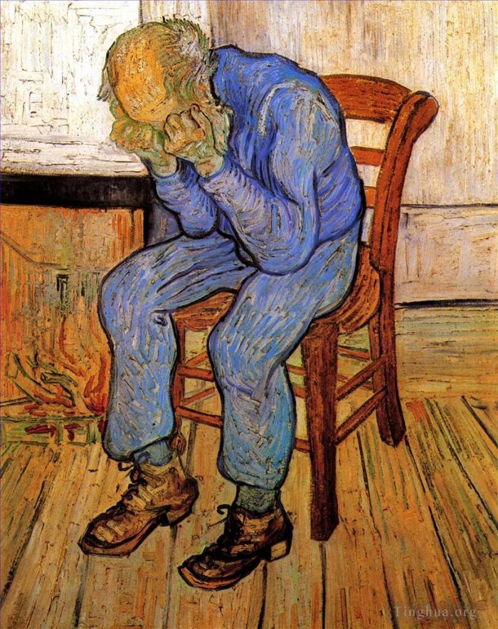 Vincent van Gogh Ölgemälde - Alter Mann in Trauer an der Schwelle zur Ewigkeit