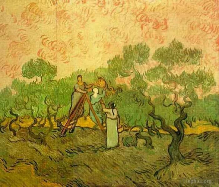 Vincent van Gogh Ölgemälde - Olivenernte