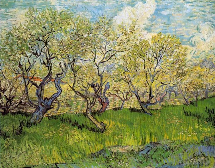 Vincent van Gogh Ölgemälde - Obstgarten in Blüte 3