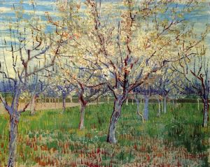 Vincent van Gogh Werk - Obstgarten mit blühenden Aprikosenbäumen