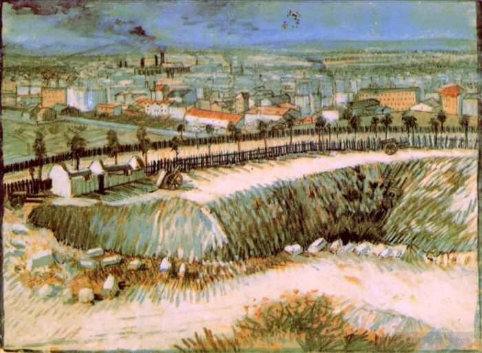 Vincent van Gogh Ölgemälde - Stadtrand von Paris in der Nähe von Montmartre 2