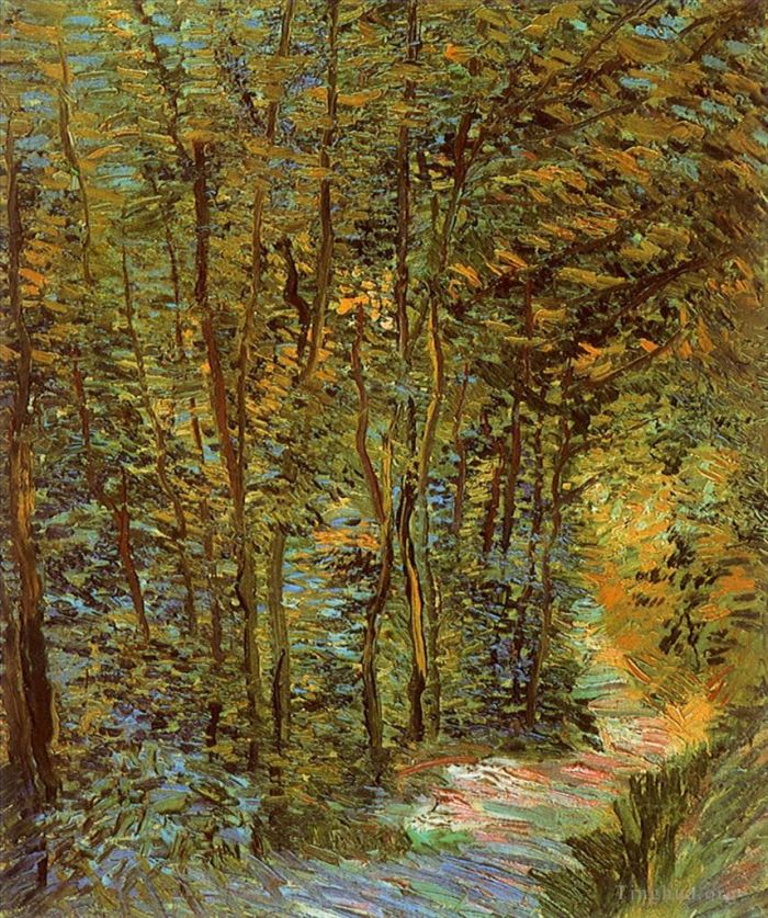 Vincent van Gogh Ölgemälde - Weg im Wald