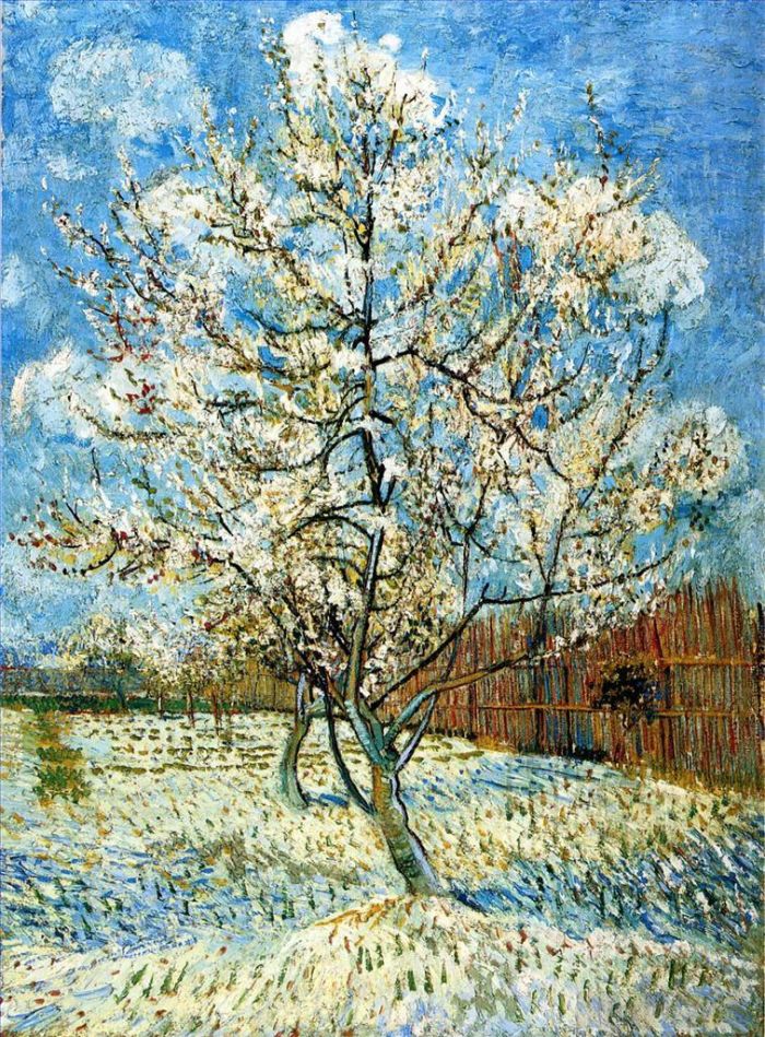Vincent van Gogh Ölgemälde - Pfirsichbäume in Blüte 2