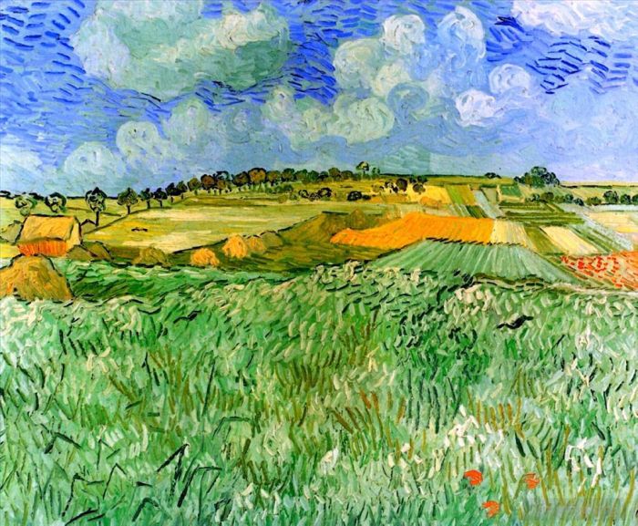 Vincent van Gogh Ölgemälde - Ebene bei Auvers