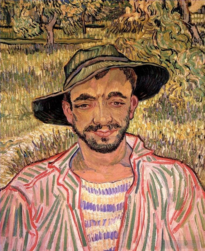 Vincent van Gogh Ölgemälde - Porträt eines jungen Bauern