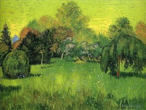Vincent van Gogh Werk - Öffentlicher Park mit Trauerweide Der Garten des Dichters I