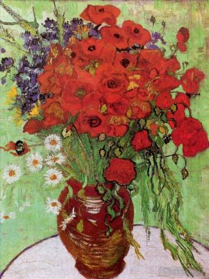 Vincent van Gogh Werk - Rote Mohnblumen und Gänseblümchen