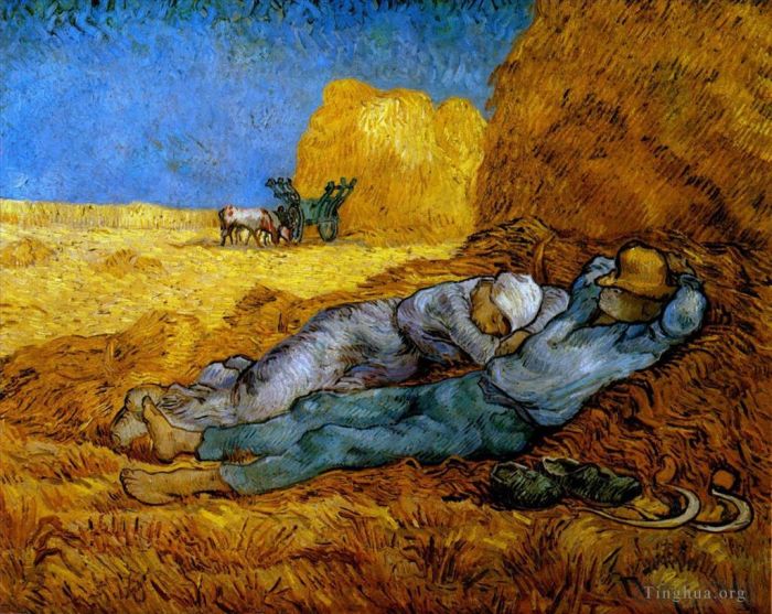 Vincent van Gogh Ölgemälde - Ruhearbeit nach Hirse