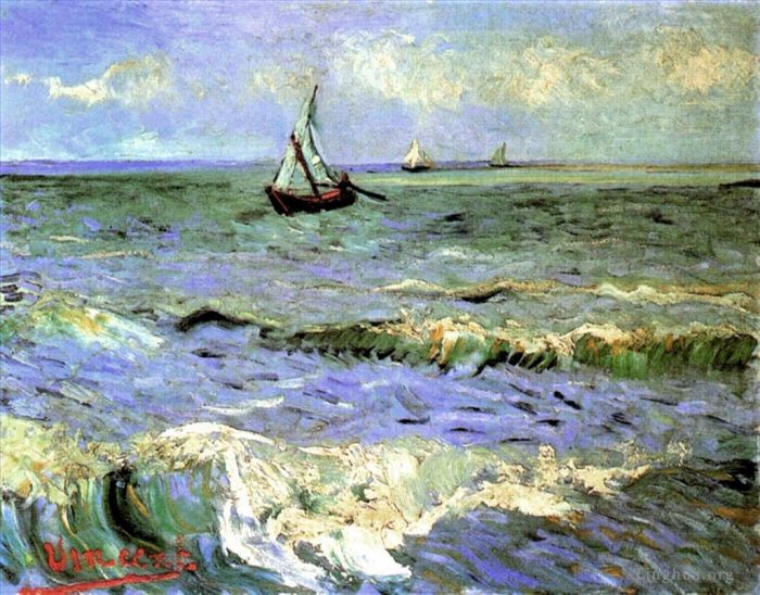 Vincent van Gogh Ölgemälde - Meereslandschaft bei Saintes Maries