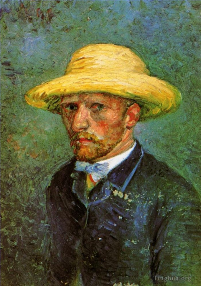 Vincent van Gogh Ölgemälde - Selbstporträt mit Strohhut 2