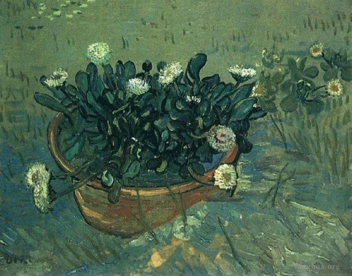 Vincent van Gogh Ölgemälde - Stilllebenschale mit Gänseblümchen