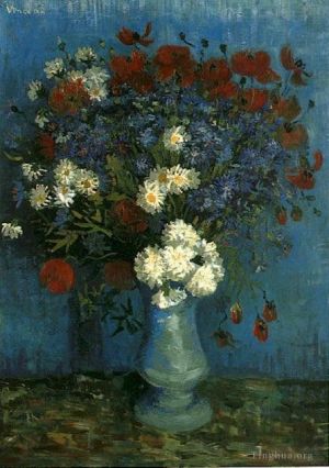 Vincent van Gogh Werk - Stilllebenvase mit Kornblumen und Mohnblumen