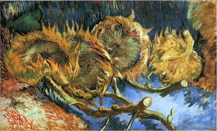 Vincent van Gogh Ölgemälde - Stillleben mit vier Sonnenblumen